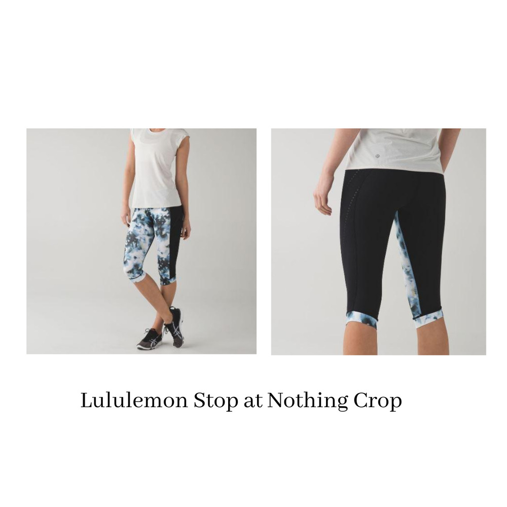 Lululemon Stop At Nothing Crop Tie Dye